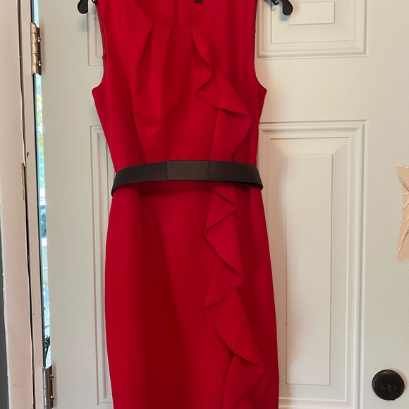 Calvin Klein Dresses & Skirts - Women’s Red sleeveless dress with belt, has lining